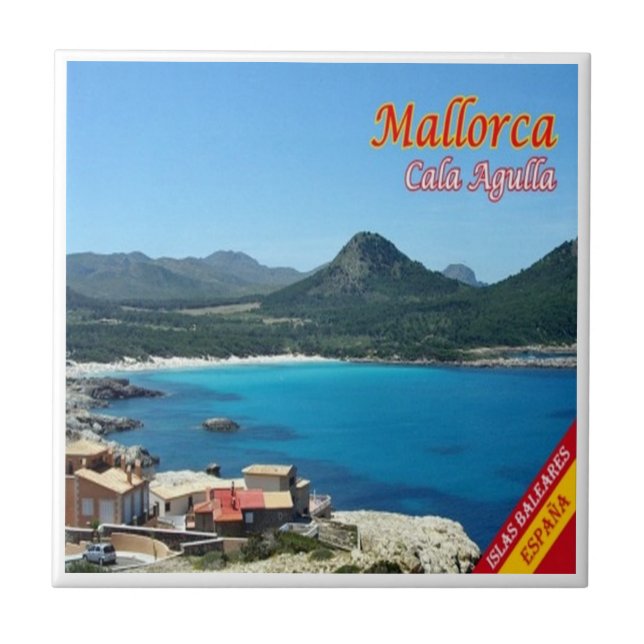 zES096 MALLORCA, CALA AGULLA, Spain, Ceramic Tile (Front)