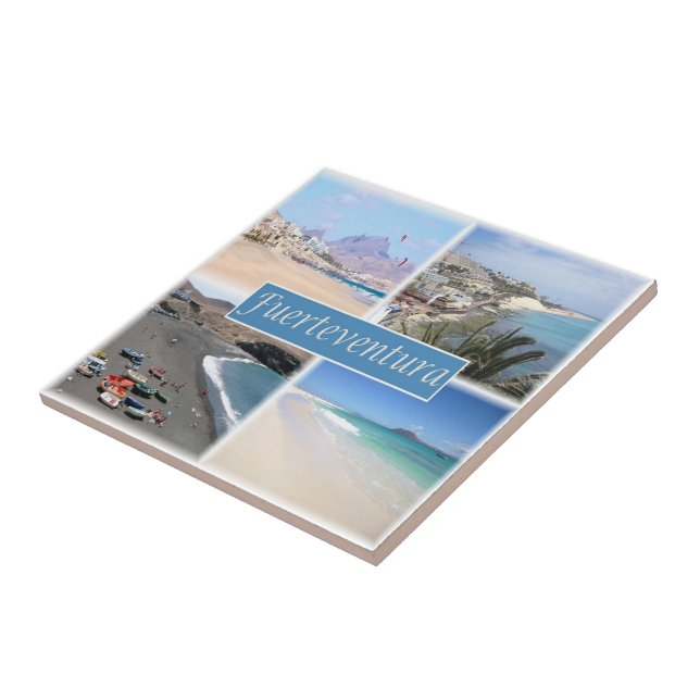 zES102 FUERTEVENTURA, Canary Islands, Ceramic Tile (Side)