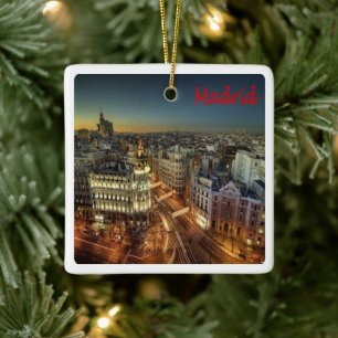 zES118 MADRID City, Spain, Europe, Ceramic Ornament