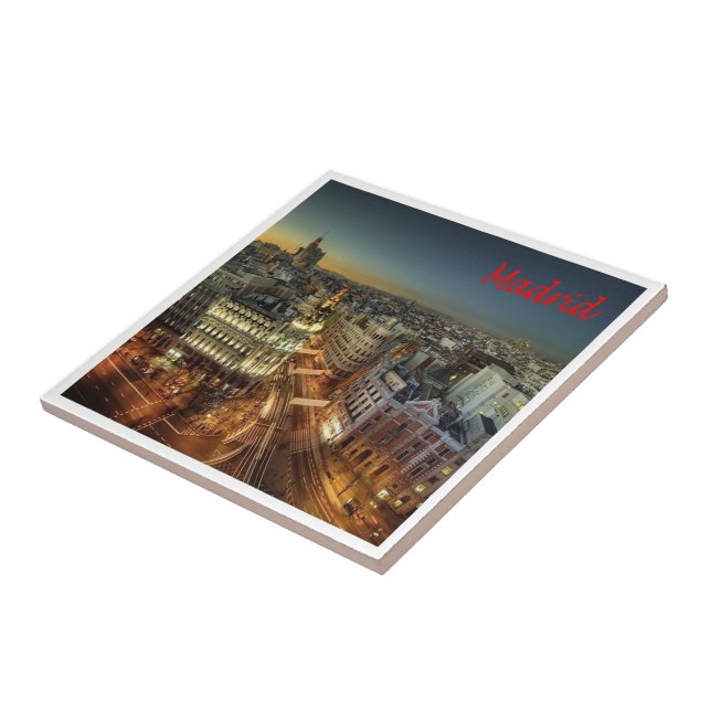 zES118 MADRID City, Spain, Europe, Ceramic Tile (Side)