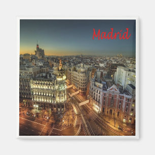 zES118 MADRID City, Spain, Europe, Fridge Magnet