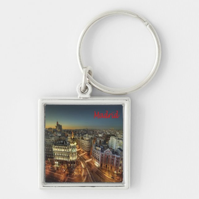 zES118 MADRID City, Spain, Europe, Key Ring (Front)