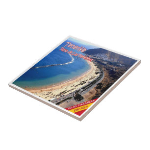 zES139 TENERIFE Teresitas Beach, Canaries, Ceramic Tile