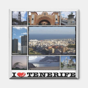 zES141 TENERIFE Santa Cruz "I Love", Fridge Magnet