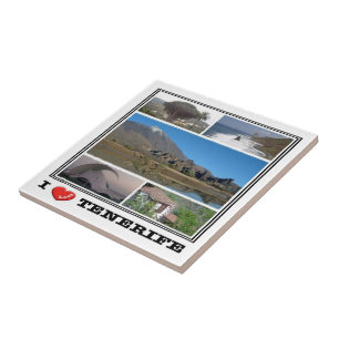 zES143 TENERIFE "I Love", Canaries, Ceramic Tile