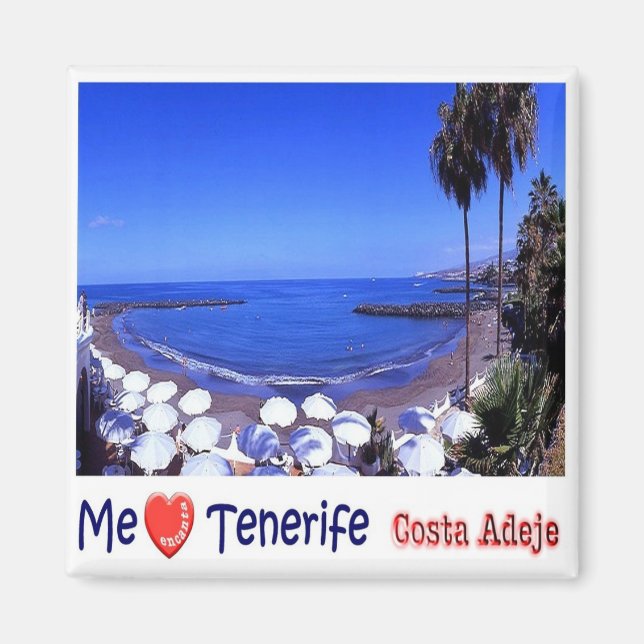 zES144 TENERIFE Costa Adeje "I Love", Fridge Magnet (Front)