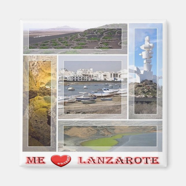 zES145 LANZAROTE "I Love", Spain, Fridge Magnet (Front)