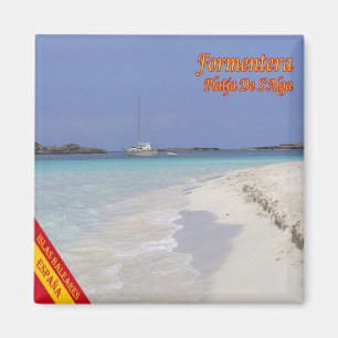 zES148 The S'Alga Beach, Spain, Fridge Magnet
