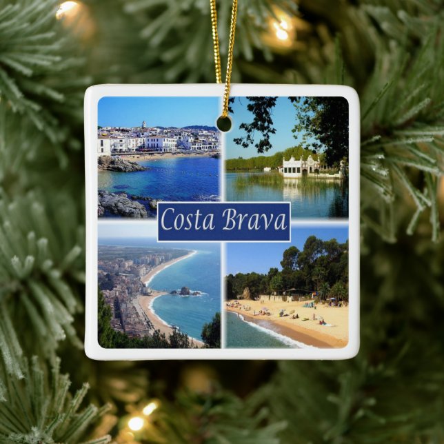 zES153 COSTA BRAVA Spain, Ceramic Ornament (Tree)