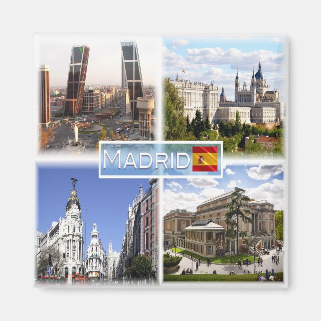zES159 MADRID Puerta de Europa, plaza de Castilla, Magnet (Front)