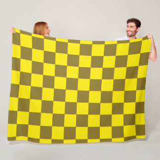 Zest and Acid Chequerboard Fleece Blanket