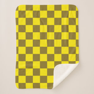 Zest and Acid Chequerboard Sherpa Blanket