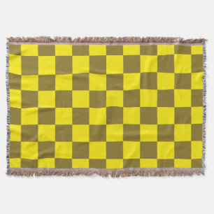 Zest and Acid Chequerboard Throw Blanket