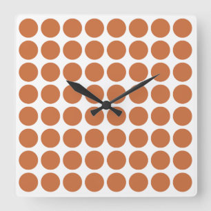 Zest Neutral Dots Square Wall Clock
