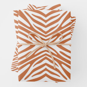 Zest Neutral Zebra Wrapping Paper Sheet