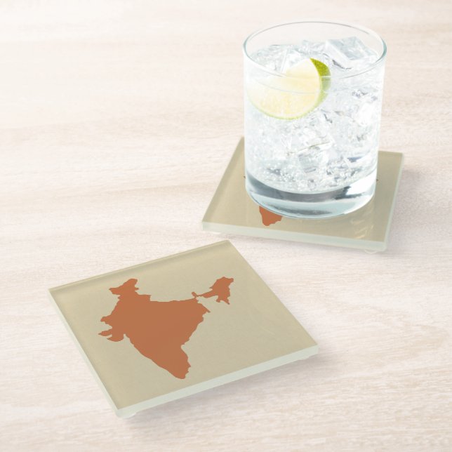 Zest Spice Moods India Glass Coaster (Angled)