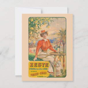 Zeste Citronnelle Vintage Poster 1904 Postcard