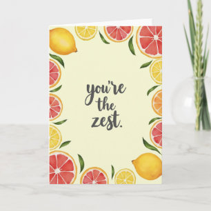 Zestful Mothers Day Citrus Art Card