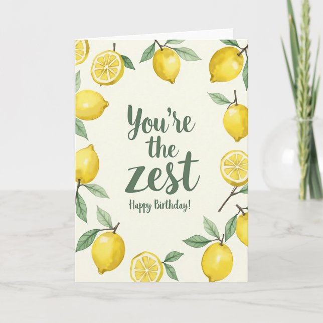 Zesty Birthday Fruit Card (Front)