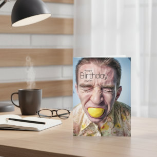 Zesty Birthday Wishes - Squeeze Out the Fun! Card