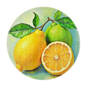 Zesty Citrus Burst of Sunshine Design Cutting Board