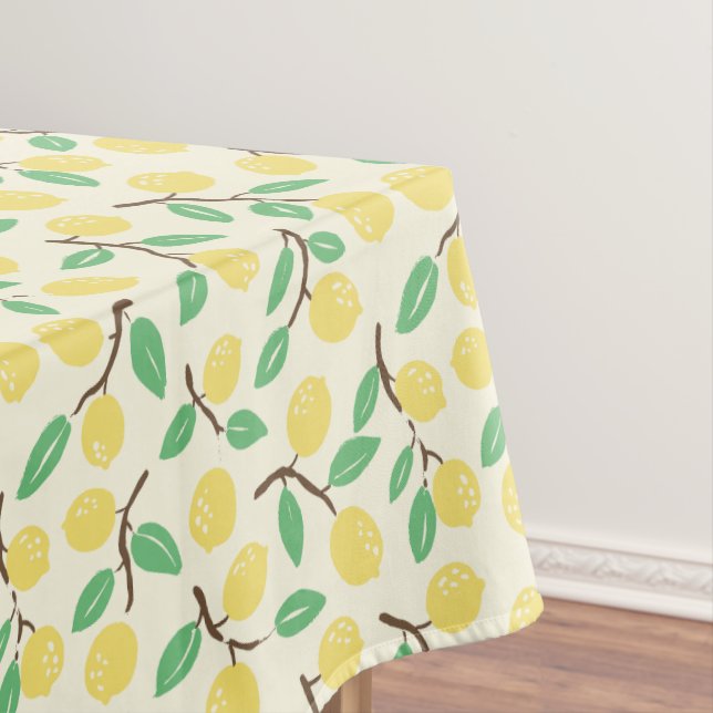 Zesty Gatherings Yellow Green Tablecloth (In Situ)