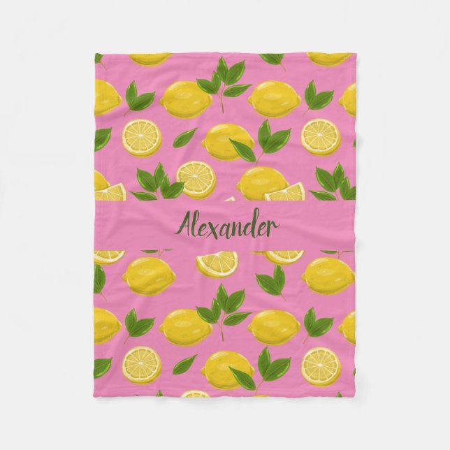 Zesty Lemon Blanket For Babies, Kids and Adults (Front)