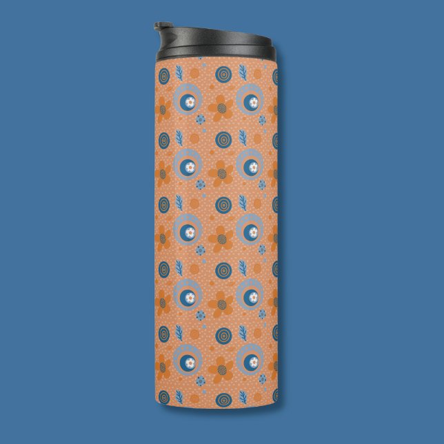 Zesty Summer Floral Pattern Thermal Tumbler (Creator Uploaded)