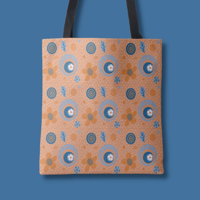 Zesty Summer Floral Pattern Tote Bag (Creator Uploaded)