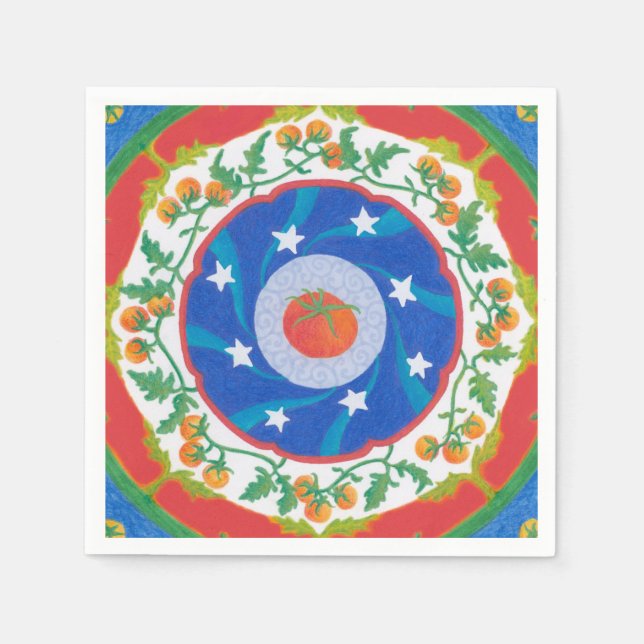 Zesty Tomato Party Napkin (Front)