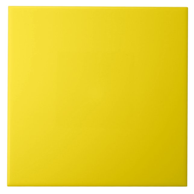 Zesty Yellow Ceramic Tile. Ceramic Tile (Front)
