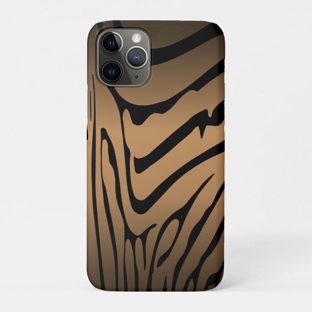 Zesty Zebra Brown  Case-Mate iPhone Case (Back)