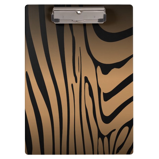 Zesty Zebra Brown  Clipboard (Front)