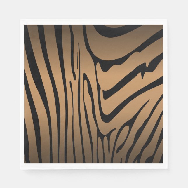 Zesty Zebra Brown  Napkin (Front)
