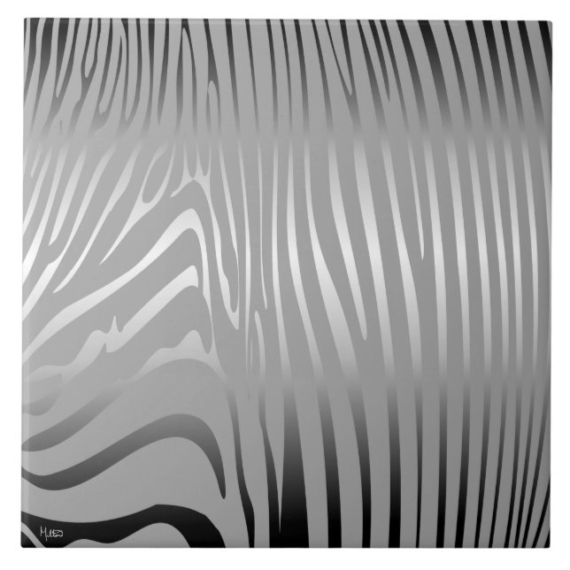 Zesty Zebra Ceramic Tile (Front)