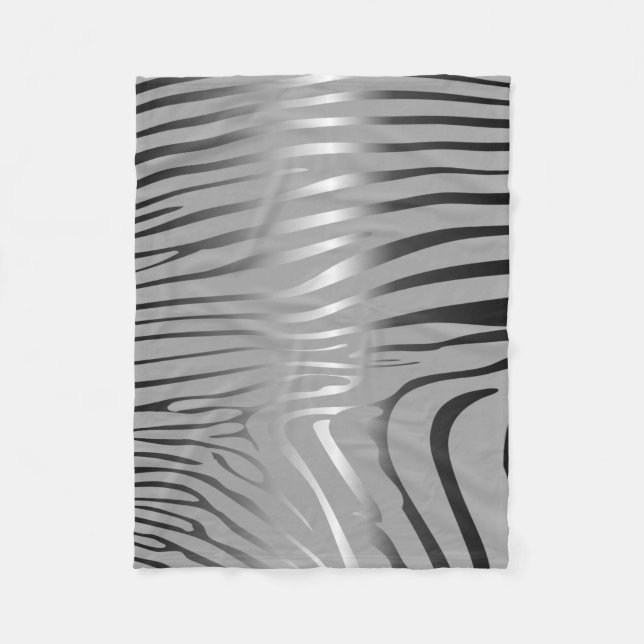 Zesty Zebra Fleece Blanket (Front)