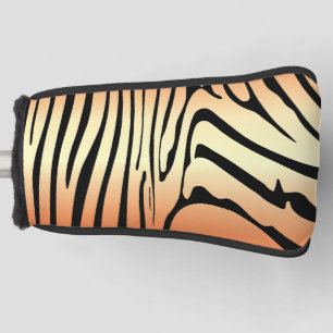 Zesty Zebra Orange Golf Head Cover