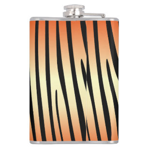 Zesty Zebra Orange Hip Flask