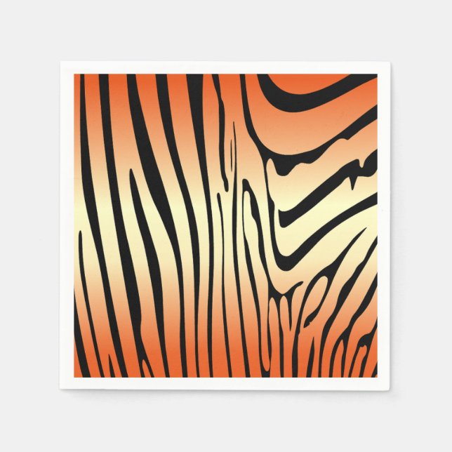Zesty Zebra Orange Napkin (Front)