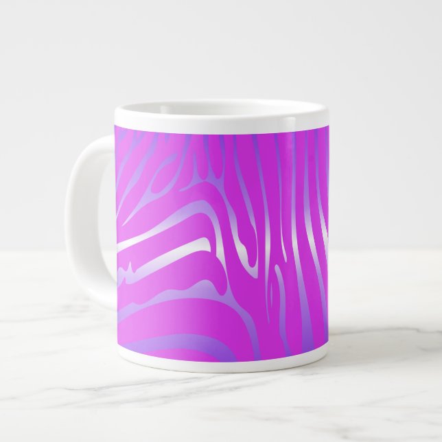 Zesty Zebra Pink Giant Coffee Mug (Front Left)