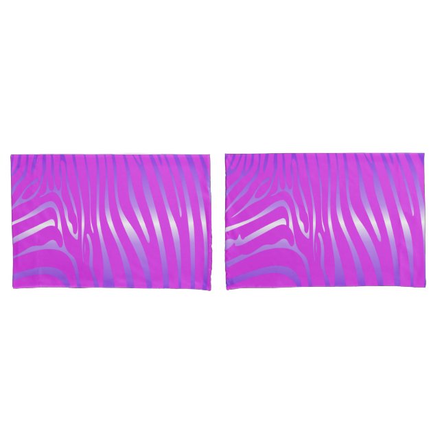 Zesty Zebra Pink Pillow Case (Front-Set)