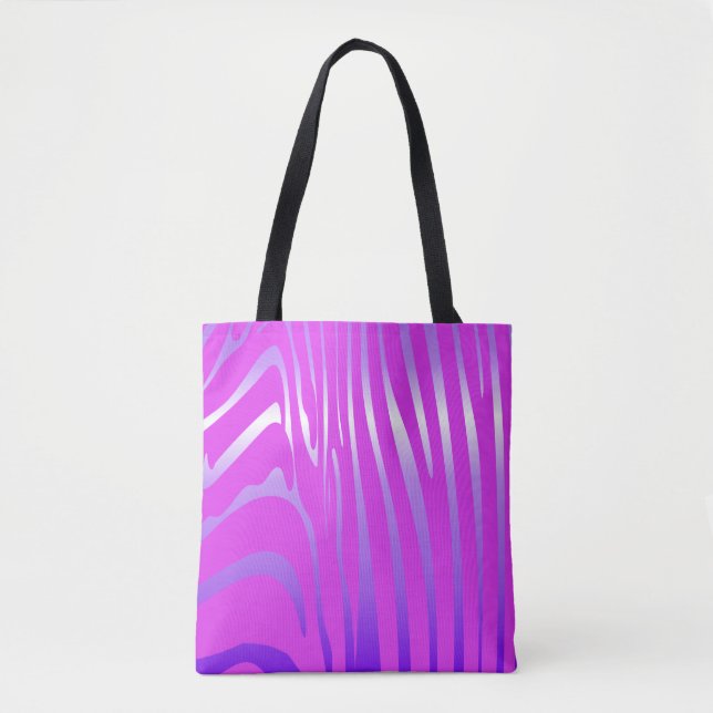 Zesty Zebra Pink Tote Bag (Front)
