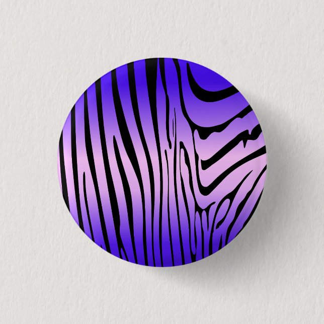 Zesty Zebra Purple 3 Cm Round Badge (Front)