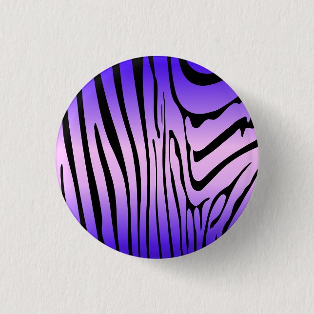 Zesty Zebra Purple 3 Cm Round Badge (Front)