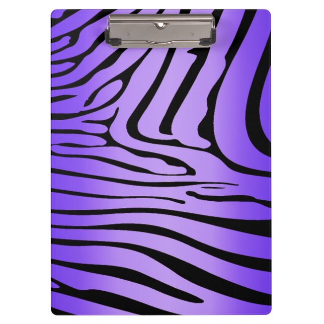 Zesty Zebra Purple Clipboard (Front)