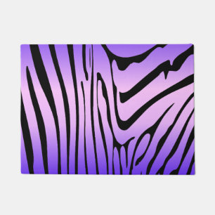 Zesty Zebra Purple Doormat