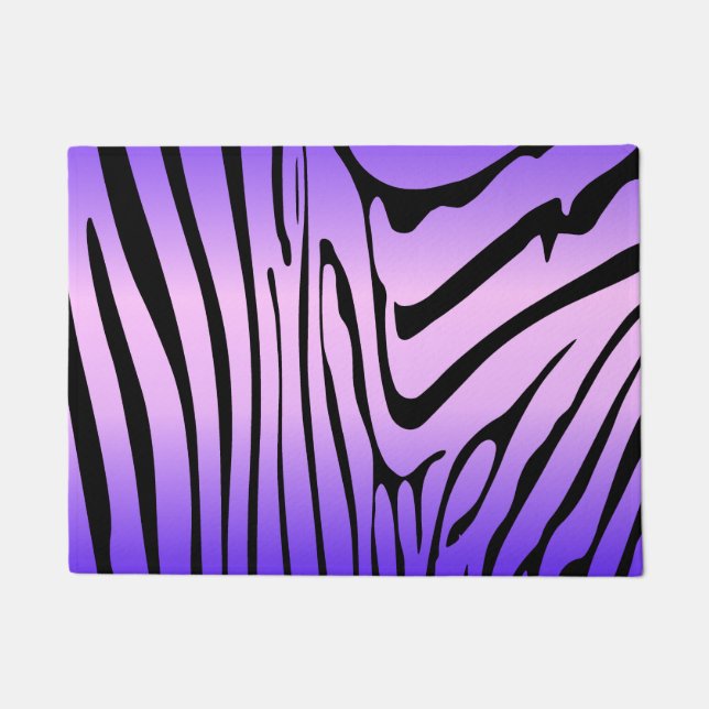 Zesty Zebra Purple Doormat (Front)
