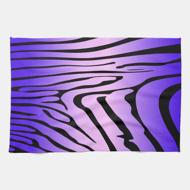 Zesty Zebra Purple Tea Towel (Horizontal)