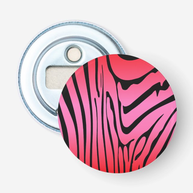 Zesty Zebra Red  Bottle Opener (Front)