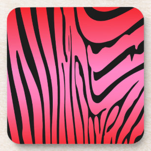 Zesty Zebra Red  Coaster